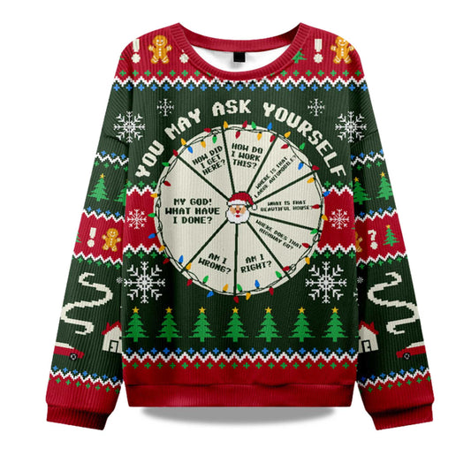 2026 You May Ask Yourself Ugly Christmas Sweater Moonbestprint