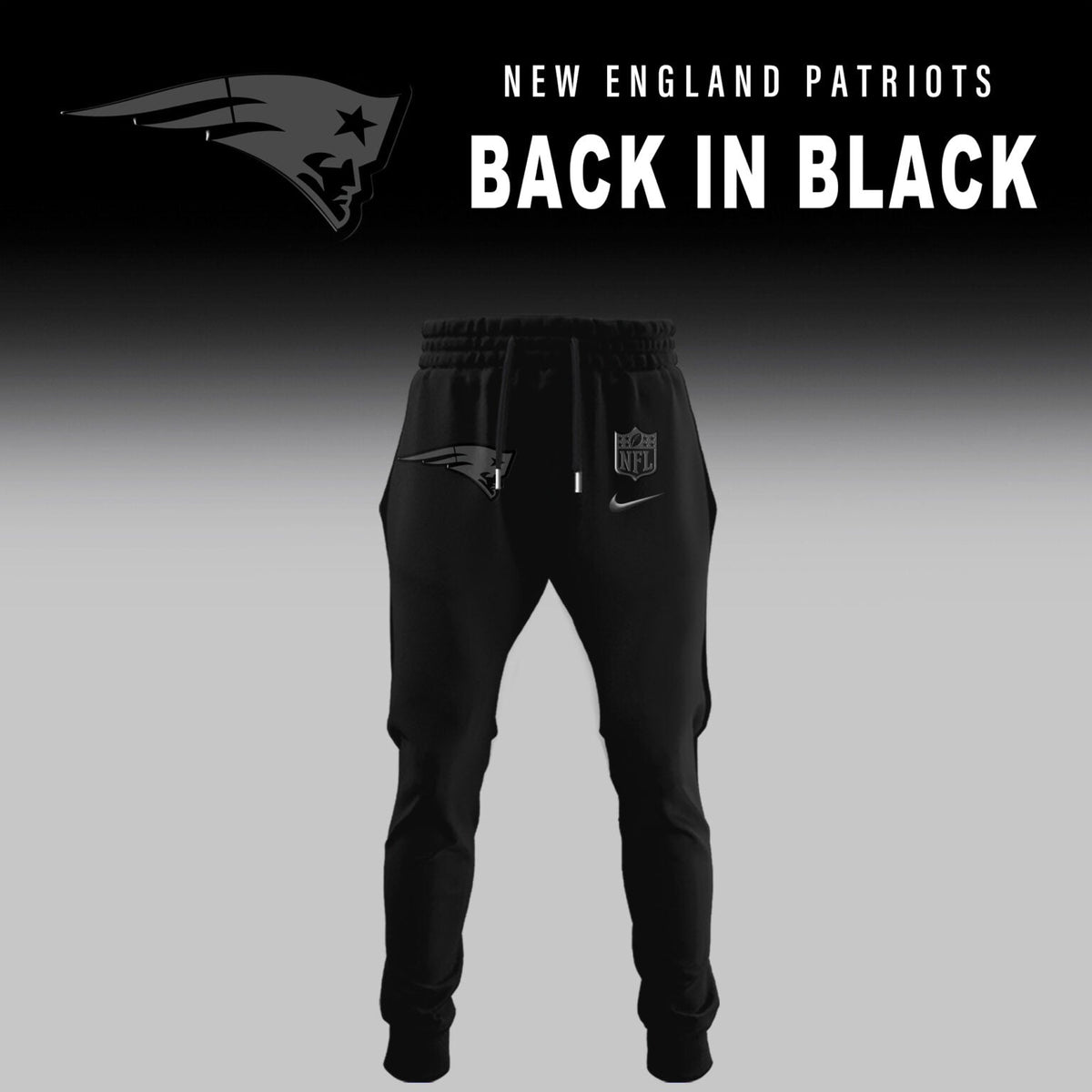 New England Patriots 2025 Back In Black Limited Edition Combo TShirt | QS54 Moonbestprint