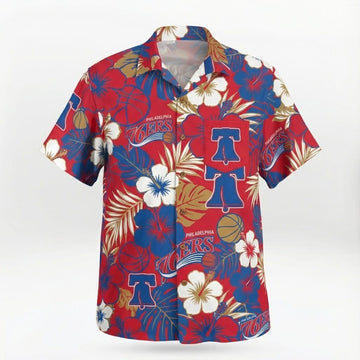Unisex Philadelphia 76ers Graphic Hawaiian Shirt for Basketball Fans – Moonbestprint