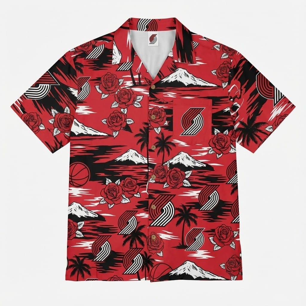 Unisex Portland Trail Blazers Graphic Hawaiian Shirt for Basketball Fans – Moonbestprint