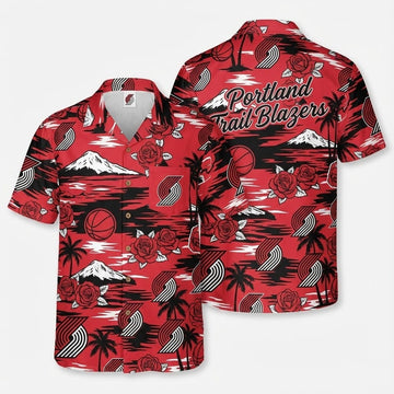 Unisex Portland Trail Blazers Graphic Hawaiian Shirt for Basketball Fans – Moonbestprint