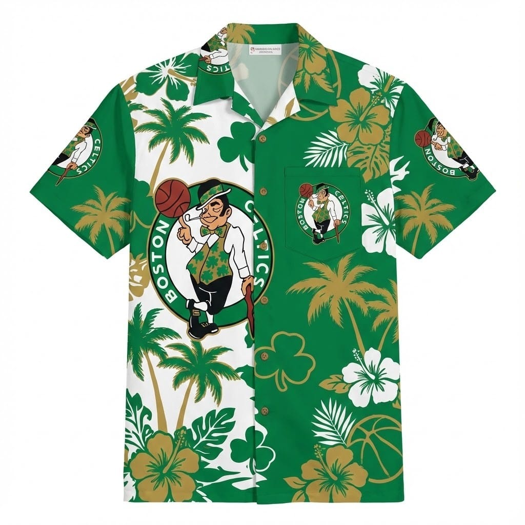 Unisex Boston Celtics Graphic Hawaiian Shirt for Basketball Fans – Moonbestprint