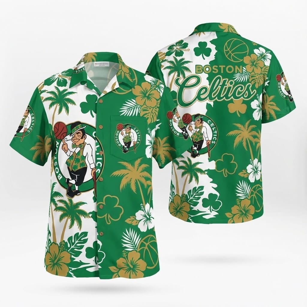 Unisex Boston Celtics Graphic Hawaiian Shirt for Basketball Fans – Moonbestprint