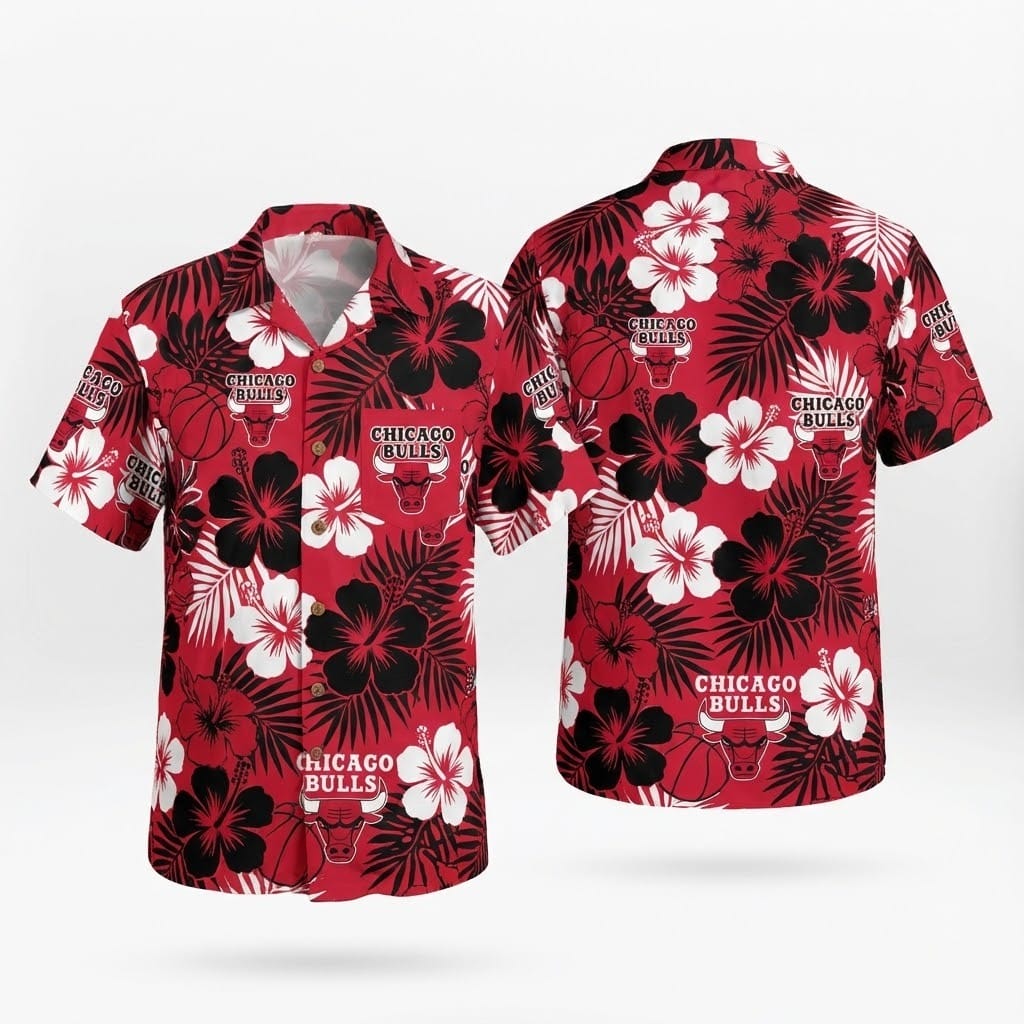 Unisex Chicago Bulls Graphic Hawaiian Shirt for Basketball Fans – Moonbestprint