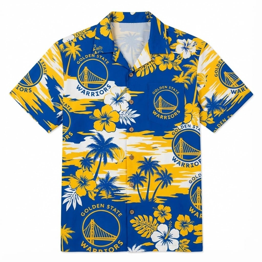 Unisex Golden State Warriors Graphic Hawaiian Shirt for Basketball Fans – Moonbestprint