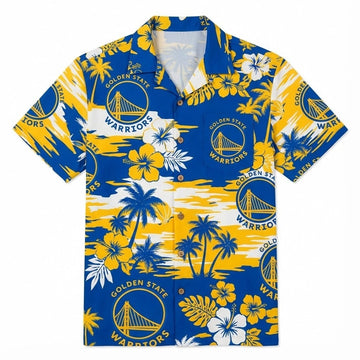 Unisex Golden State Warriors Graphic Hawaiian Shirt for Basketball Fans – Moonbestprint
