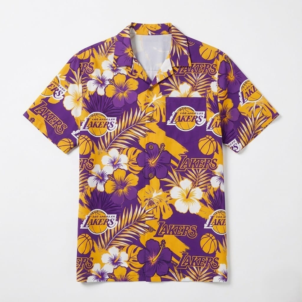 Unisex Los Angeles Lakers Graphic Hawaiian Shirt for Basketball Fans – Moonbestprint
