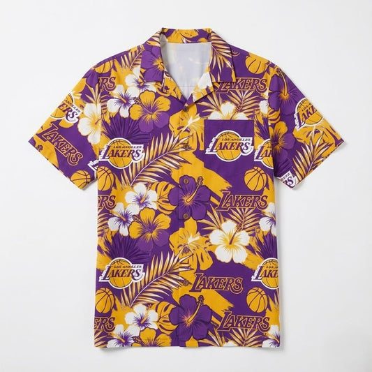 Unisex Los Angeles Lakers Graphic Hawaiian Shirt for Basketball Fans – Moonbestprint