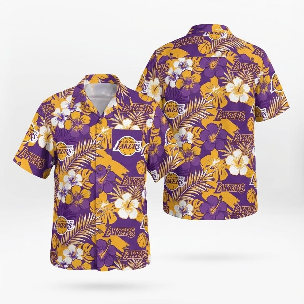 Unisex Los Angeles Lakers Graphic Hawaiian Shirt for Basketball Fans – Moonbestprint
