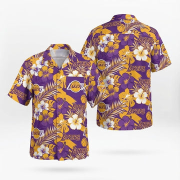 Unisex Los Angeles Lakers Graphic Hawaiian Shirt for Basketball Fans – Moonbestprint