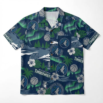 Unisex Minnesota Timberwolves Graphic Hawaiian Shirt for Basketball Fans – Moonbestprint
