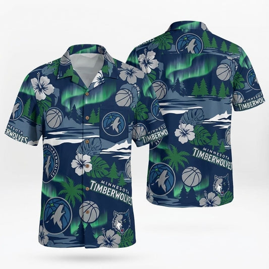 Unisex Minnesota Timberwolves Graphic Hawaiian Shirt for Basketball Fans – Moonbestprint