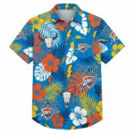 Unisex OKC Thunder Graphic Hawaiian Shirt for Basketball Fans – Moonbestprint