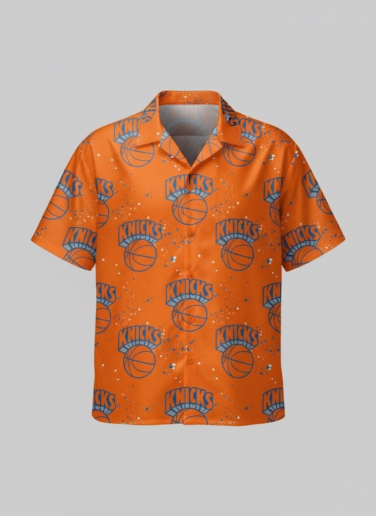 Unisex New York Knicks Graphic Hawaiian Shirt for Basketball Fans – Moonbestprint