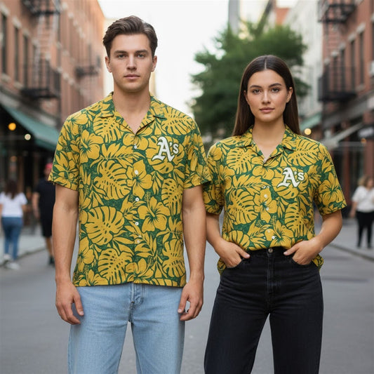 2026 Giveaway Athletics Father's Day Hawaiian Shirt - Moonbestprint