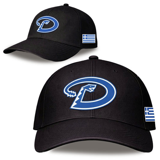 2026 Giveaway Dbacks Greek Heritage Celebration Hat -Moonbestprint