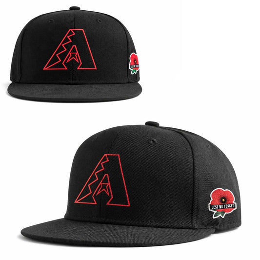 2026 Giveaway Dbacks Memorial Day Red Poppy Cap -Moonbestprint