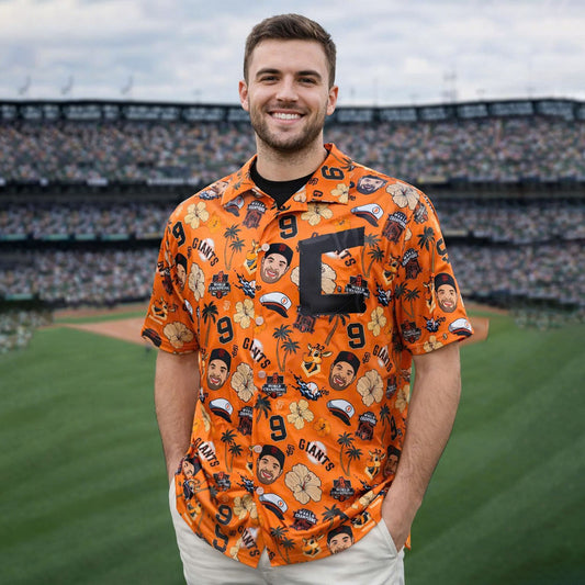 2026 Giveaway Giants Brandon Belt Aloha Hawaiian Shirt- Moonbestprint