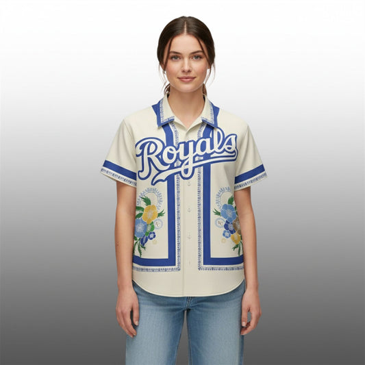 2026 KC Royals Here Comes the Bloom Hawaiian Shirt Giveaway - Moonbestprint