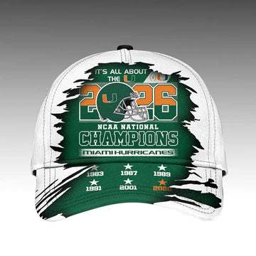 2026 Miami Hurricanes National Champions Classic Cap Moonbestprint