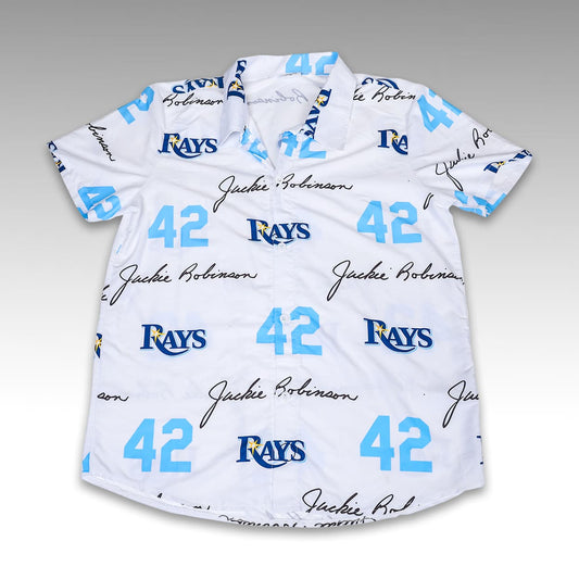 2026 Rays Jackie Robinson Button Up Shirt Giveaway Moonbestprint