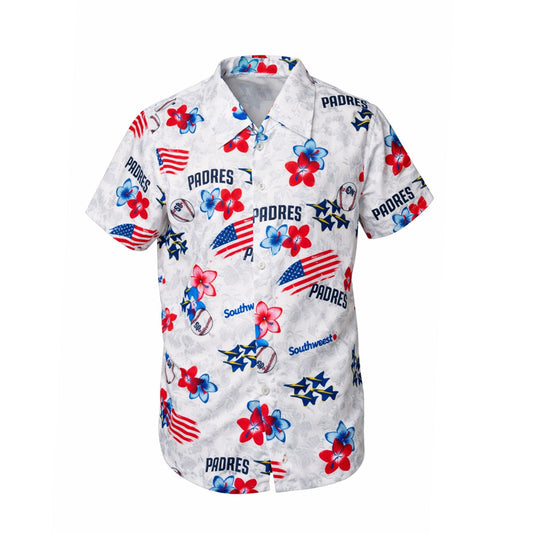 2026 Giveaway San Diego Padres Patriotic Hawaiian Shirt - Moonbestprint