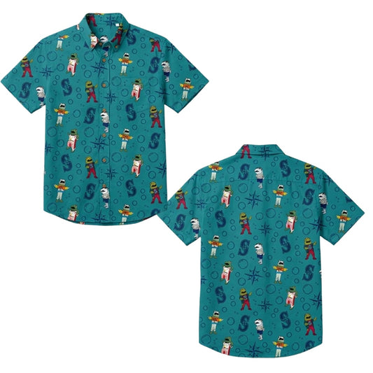 2026 Giveaway Seattle Mariners Salmon Run Day Aloha Shirt - Moonbestprint