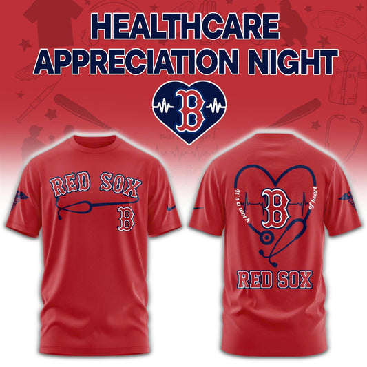 2026 Boston Red Sox Healthcare Appreciation Night Limited Edition T-Shirt Jogger And Cap Outfit Red | OH80 Moonbestprint