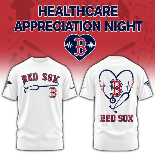 2026 Boston Red Sox Healthcare Appreciation Night Limited Edition T-Shirt Jogger And Cap Outfit White | MK10 Moonbestprint