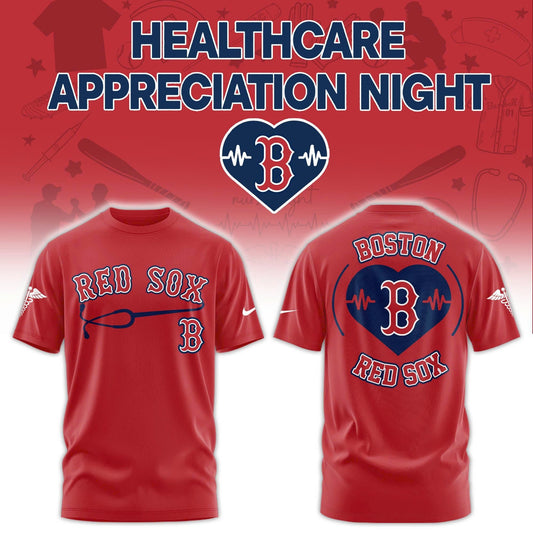 2026 Boston Red Sox Healthcare Appreciation Night Limited Edition T-Shirt Jogger And Cap Red Outfit | PD85 Moonbestprint