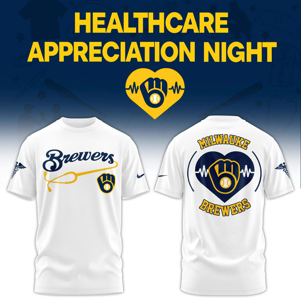 2026 Milwaukee Brewers Healthcare Appreciation Night Limited Edition Tshirt | Jogger | Cap | TG69 Moonbestprint