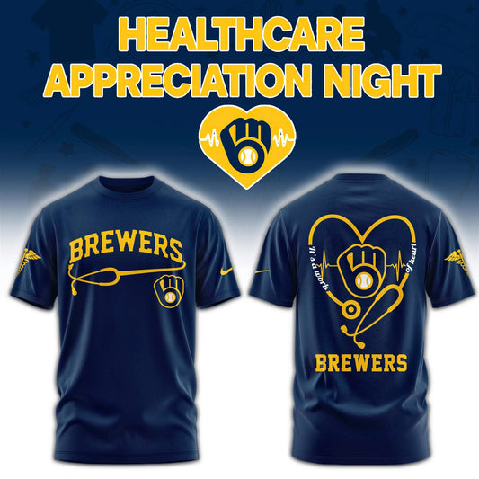 2026 Milwaukee Brewers Healthcare Appreciation Night Limited Edition Tshirt | Jogger | Cap V2 | OS61 Moonbestprint