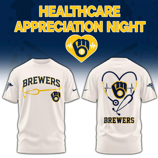 2026 Milwaukee Brewers Healthcare Appreciation Night Limited Edition Tshirt | Jogger | Cap V2 | QI95 Moonbestprint