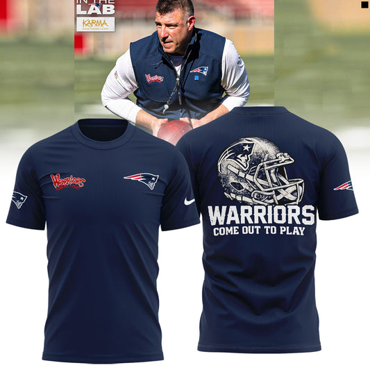 New England Patriots Warriors Come Out To Play Limited Edition TShirt | BA65 Moonbestprint