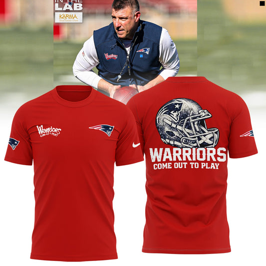 New England Patriots Warriors Come Out To Play Limited Edition TShirt - Red | QL88 Moonbestprint
