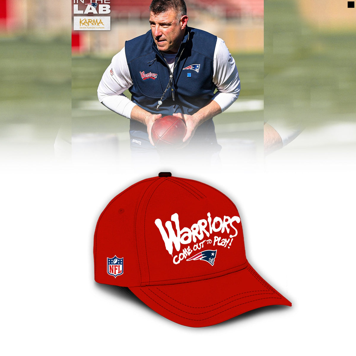 New England Patriots Warriors Come Out To Play Limited Edition Tshirt - Red | QQ83 Moonbestprint