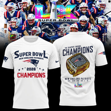 New England Patriots 2026 Super Bowl LX Champions Limited Edition Shirt | YK74 Moonbestprint