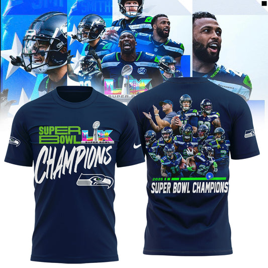 Seattle Seahawks 2025-2026 Super Bowl LX Champions Limited Edition Shirt | EH82 Moonbestprint