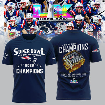 New England Patriots 2026 Super Bowl LX Champions Limited Edition Shirt | ZG56 Moonbestprint