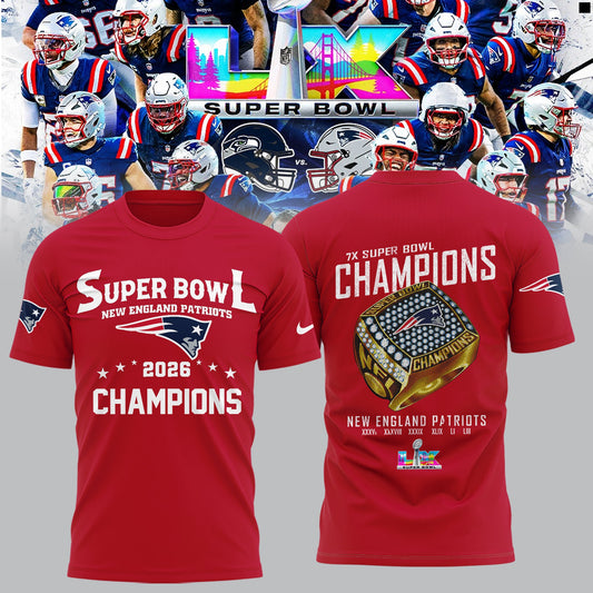 New England Patriots 2026 Super Bowl LX Champions Limited Edition Shirt | NQ81 Moonbestprint