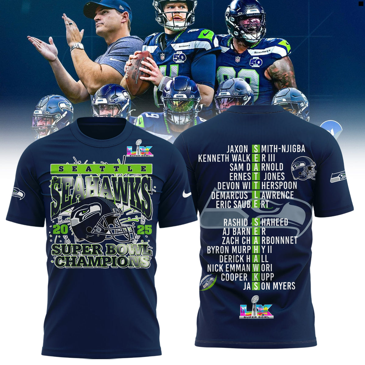 Seattle Seahawks 2025-2026 Super Bowl LX Champions Limited Edition Shirt | VM90 Moonbestprint