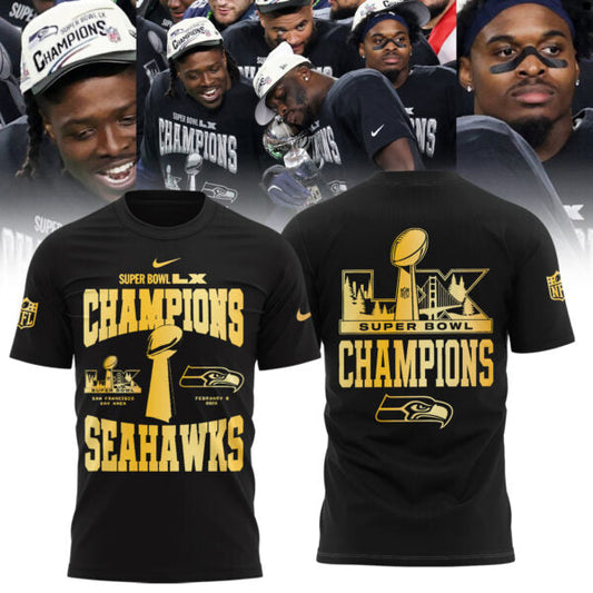 Seattle Seahawks Super Bowl LX Champions 2026 Limited Edition Shirt | RO54 Moonbestprint