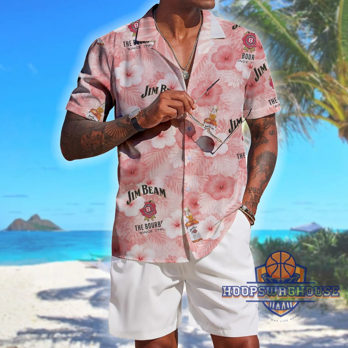 Unisex Jim Beam No King Just Bourbon Skeleton Hands 2026 Graphic Hawaiian Shirt for Fans – Moonbestprint