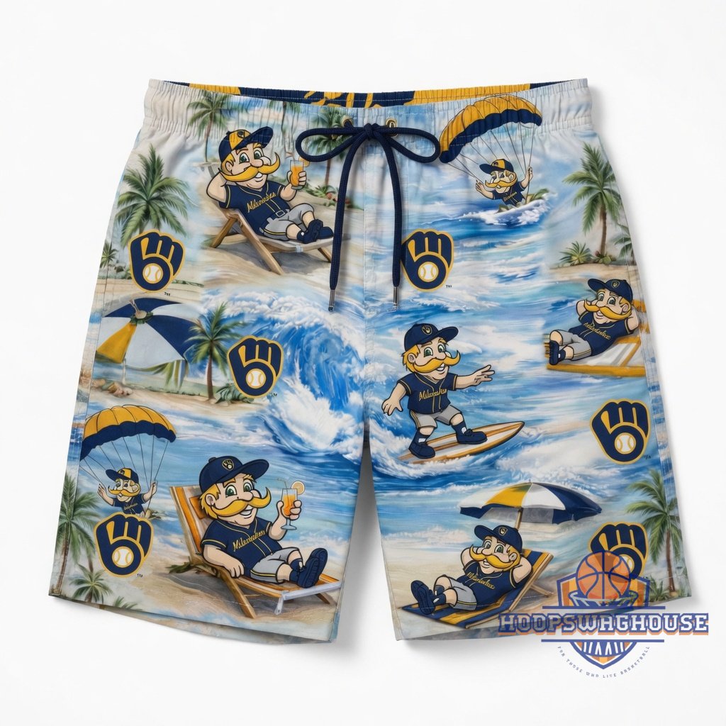 Unisex Milwaukee Brewers Bernie Brewer Tropical Beach Graphic Hawaiian Shirt for Baseball Fans – Moonbestprint