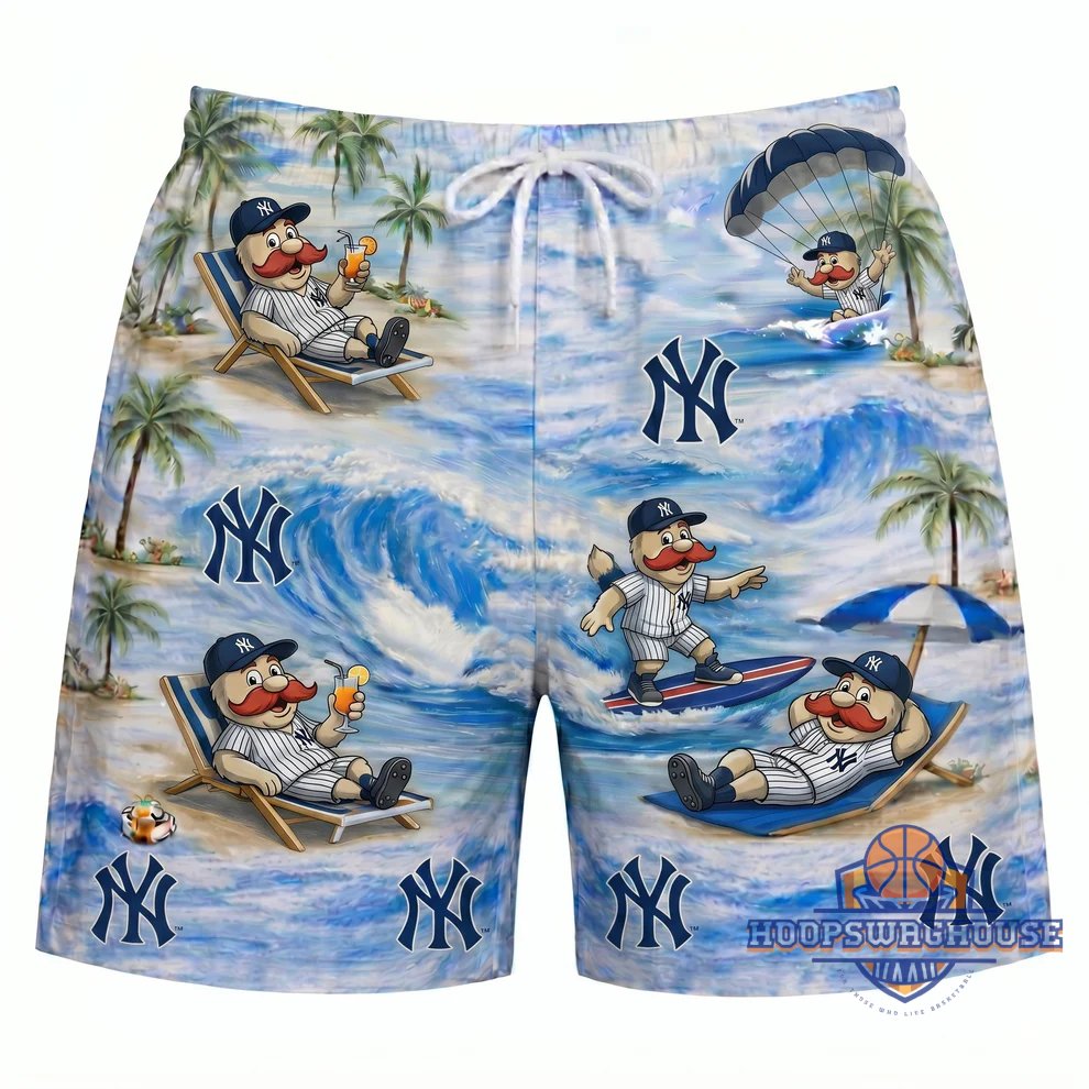 Unisex New York Yankees Mascot Tropical Beach Graphic Hawaiian Shirt for Baseball Fans – Moonbestprint