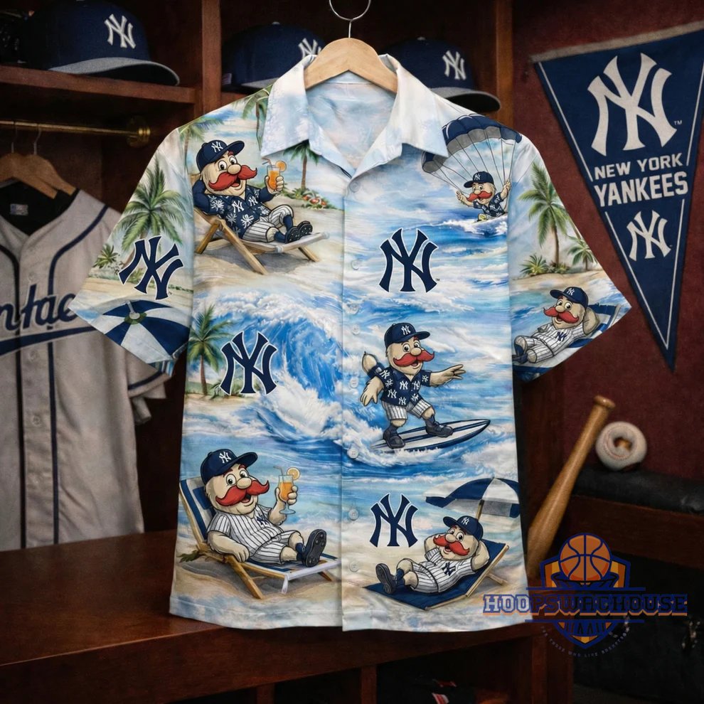 Unisex New York Yankees Mascot Tropical Beach Graphic Hawaiian Shirt for Baseball Fans – Moonbestprint