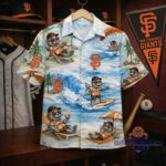 Unisex San Francisco Giants Lou Seal Mascot Surfing Beach Graphic Hawaiian Shirt for Baseball Fans – Moonbestprint
