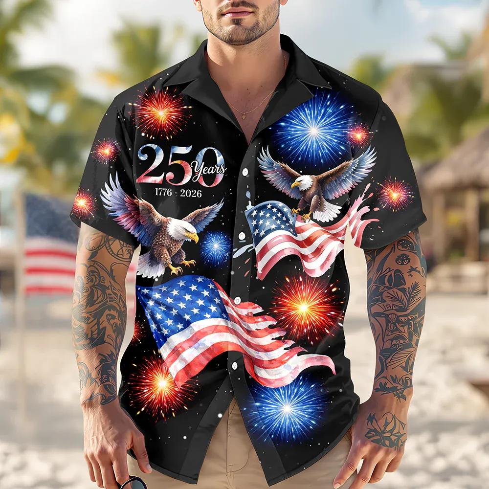 250 Years 1776 - 2026 Patriotic Eagle Hawaii Shirt, 250th Anniversary Gift Moonbestprint