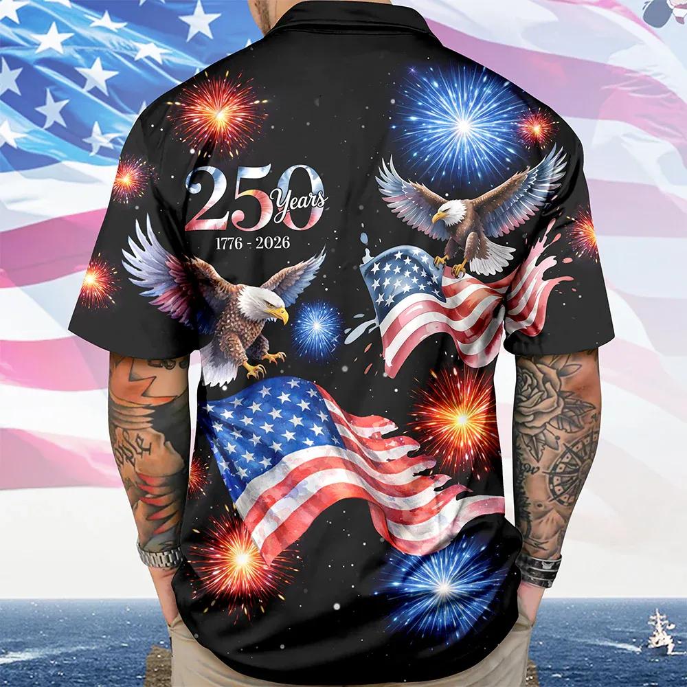 250 Years 1776 - 2026 Patriotic Eagle Hawaii Shirt, 250th Anniversary Gift Moonbestprint