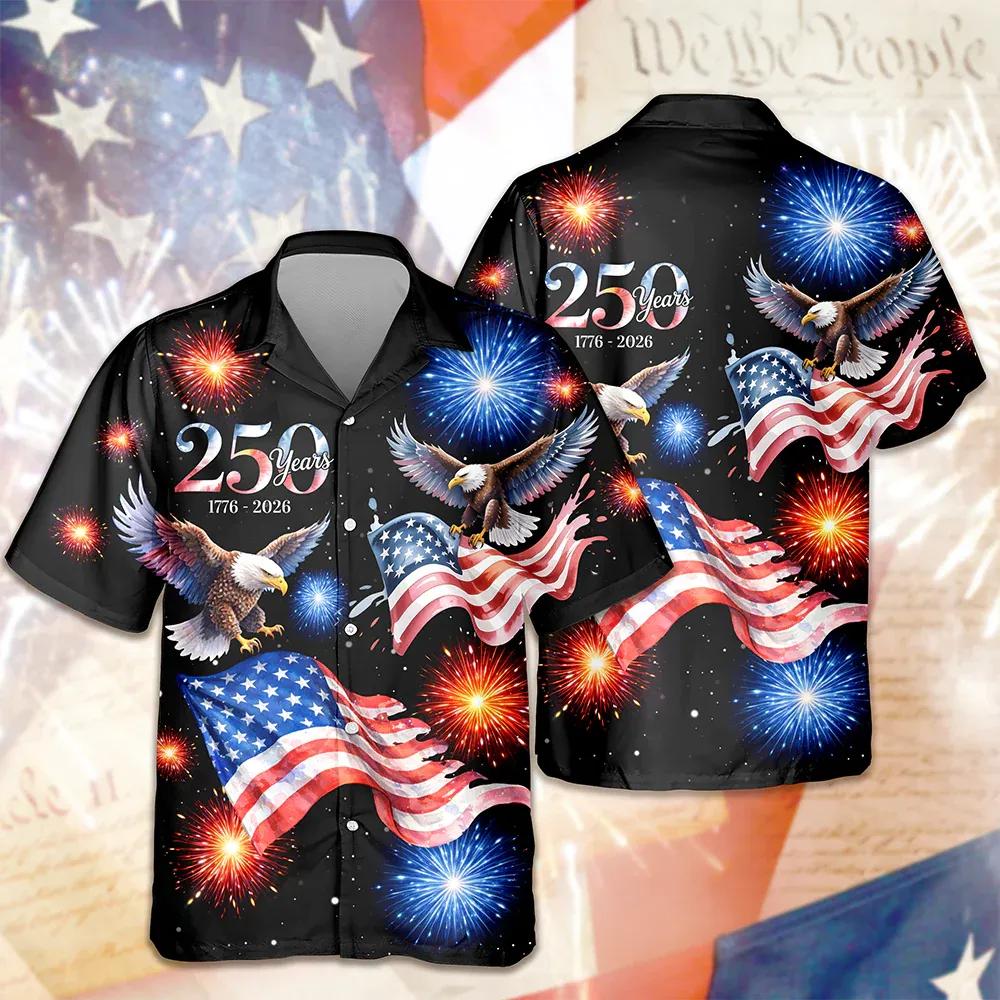 250 Years 1776 - 2026 Patriotic Eagle Hawaii Shirt, 250th Anniversary Gift Moonbestprint